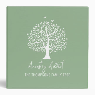 Ancestry Addict Family Tree with Name 3 Ring Binder