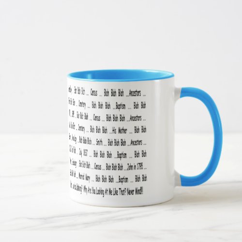 Ancestry Blah Blah Blah Mug