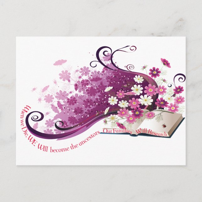 Ancestry Book Postcard (Front)