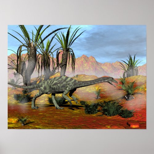 Anchisaurus dinosaurs _ 3D render Poster