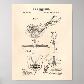Anchor 1892 Patent Art Old Peper Poster
