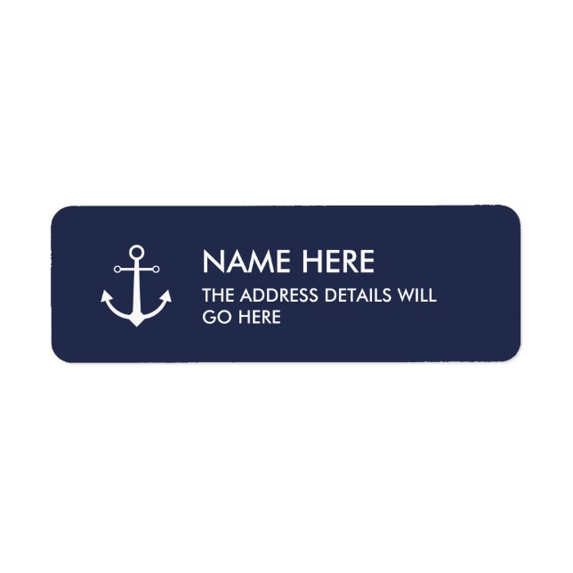 Anchor address label (Front)