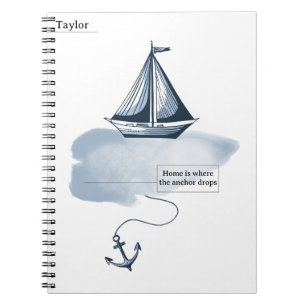 Anchor and Beach Notebook
