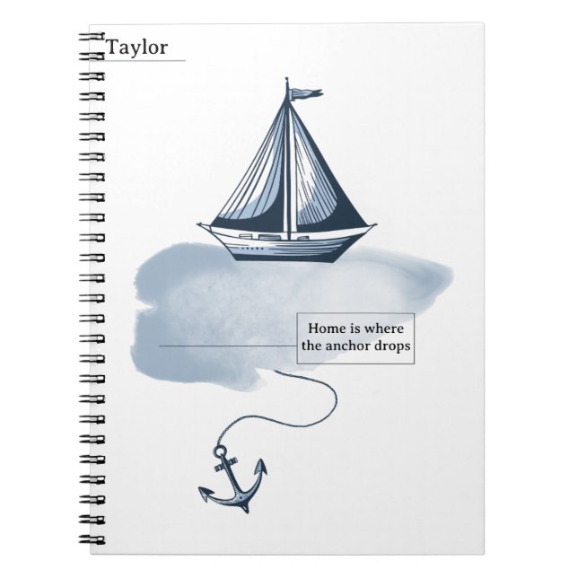 Anchor and Beach Notebook (Front)