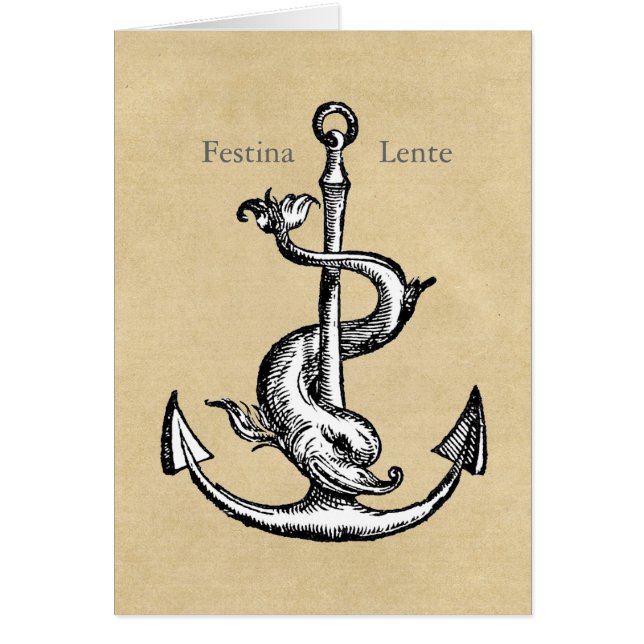Anchor and Dolphin - Festina Lente (Front)