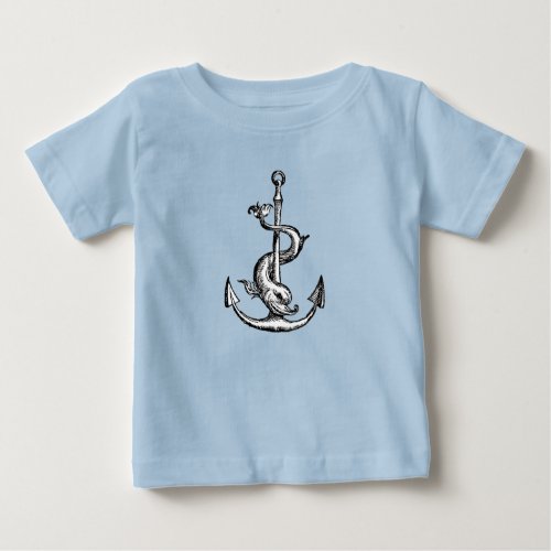 Anchor and Dolphin _ Festina Lente Baby T_Shirt