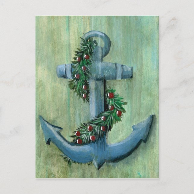 Anchor and Garland Postcard (Front)