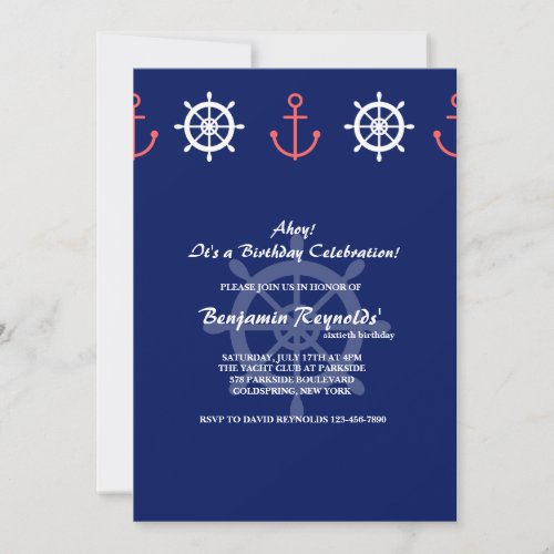 Anchor and Helm Invitation