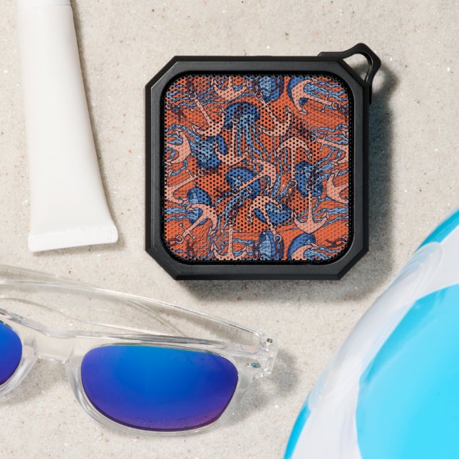 Anchor And Jellyfish Pattern Bluetooth Speaker (Insitu(Beach))