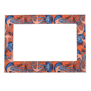 Anchor And Jellyfish Pattern Magnetic Frame