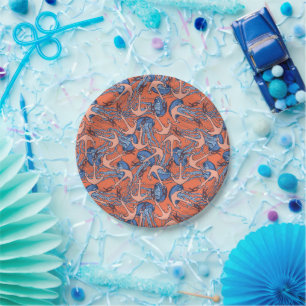 Anchor And Jellyfish Pattern Paper Plates