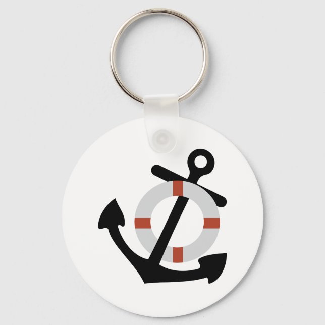 anchor and lifesaver keychain (Front)
