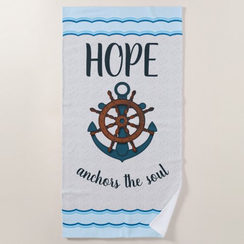 Anchor and Quote Beach Towel