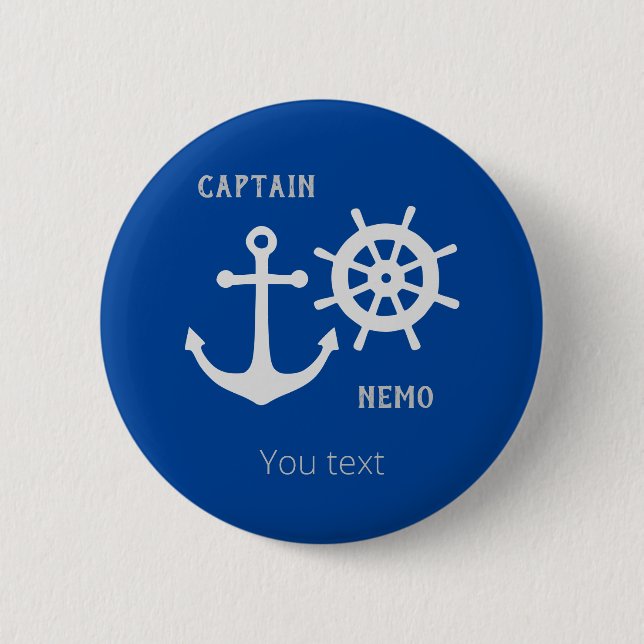 Anchor and Rudder  Button (Front)