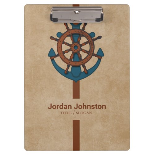 Anchor And Rudder Clipboard