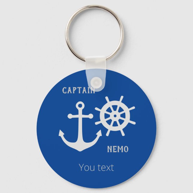 Anchor and Rudder Keychain (Front)