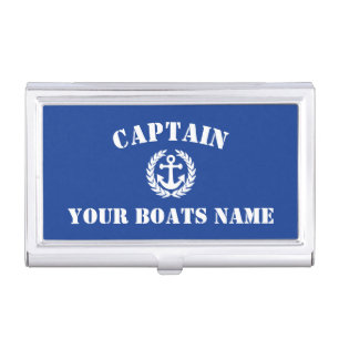 Anchor and sailing captain business card case