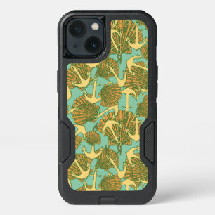 Anchor And Shells In Vintage Style Pattern iPhone 13 Case