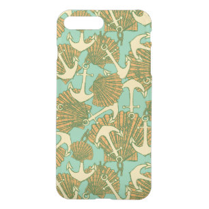 Anchor And Shells In Vintage Style Pattern iPhone 8 Plus/7 Plus Case