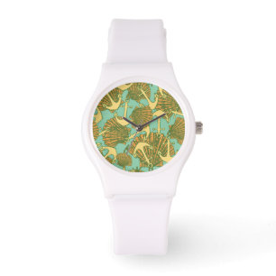 Anchor And Shells In Vintage Style Pattern Watch