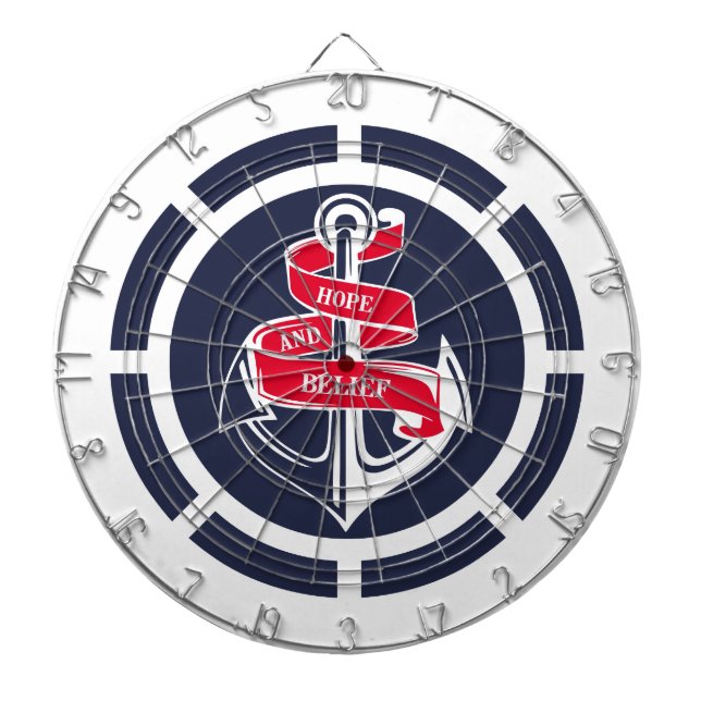 Anchor and steering wheel dart board (Front)