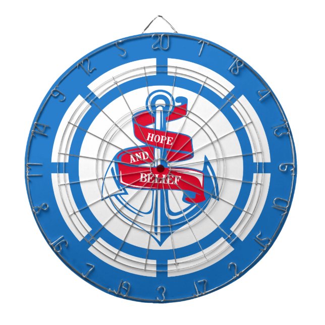 Anchor and steering wheel dart board (Front)