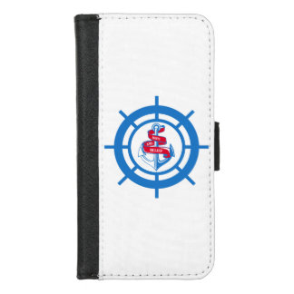 Anchor and steering wheel iPhone 8/7 wallet case
