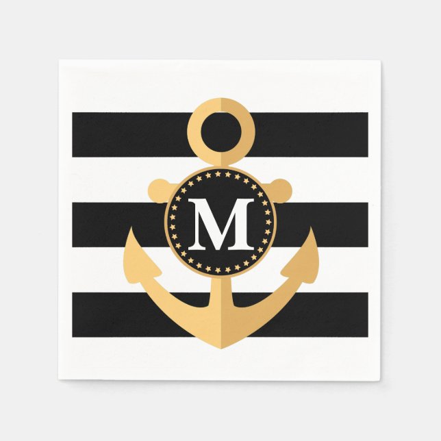 Anchor and Stripes Napkins (Front)