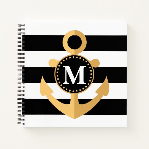 Anchor and Stripes Notebook