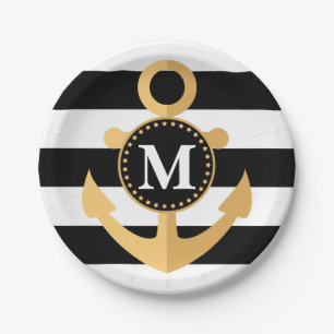 Anchor and Stripes Paper Plates