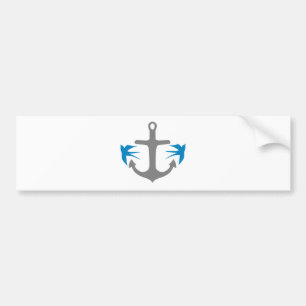 Anchor and Swallows Bumper Sticker