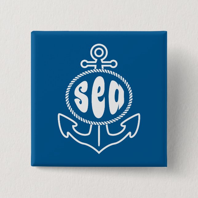 Anchor And The Sea Button (Front)