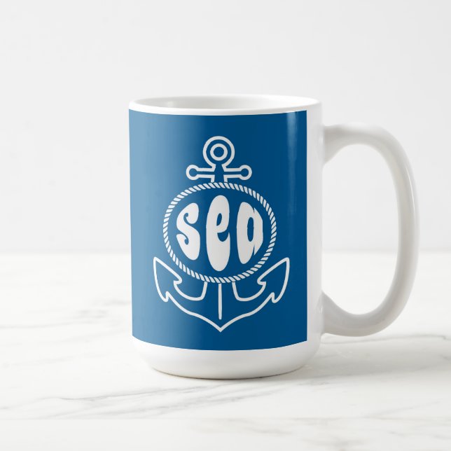 Anchor And The Sea Coffee Mug (Right)