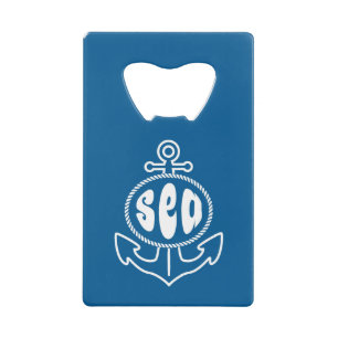 Anchor And The Sea Credit Card Bottle Opener