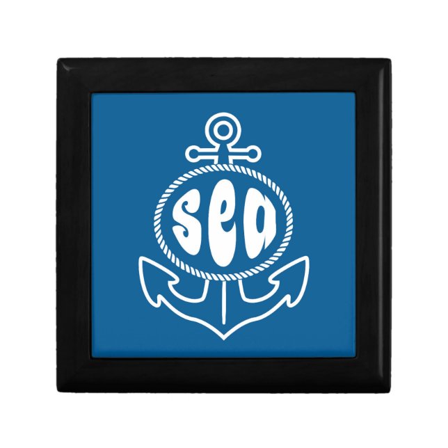 Anchor And The Sea Jewelry Box (Front)