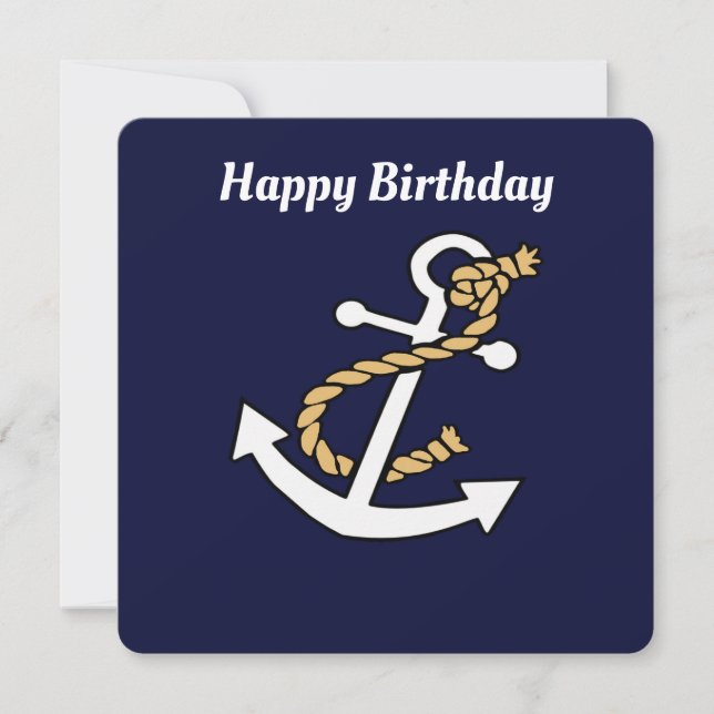 Anchor Away Birthday Card (Front)