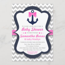 Anchor Baby Shower Customizable Invite - Nautical