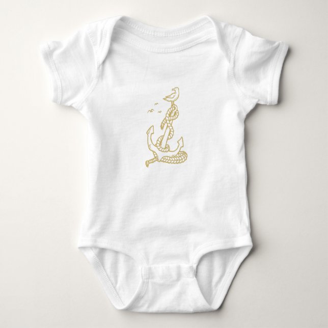 Anchor Bird Baby Bodysuit (Front)