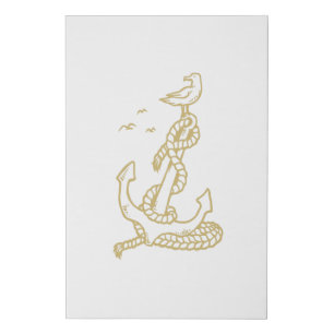 Anchor Bird Faux Canvas Print