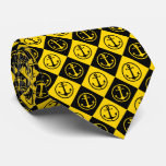 Anchor (Black Gold Color) Pattern Tie Anchor (Black Gold Color) Pattern Tie