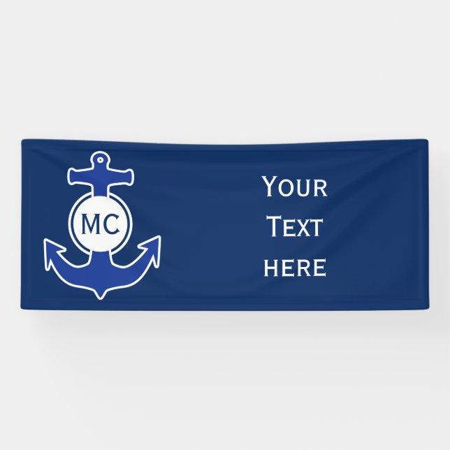 Anchor blue / Contour white + your ideas Banner (Horizontal)