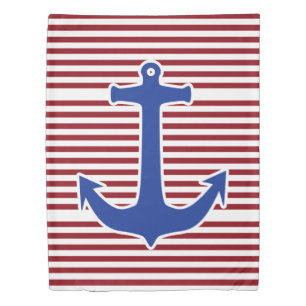 Anchor blue / Contour white + your ideas Duvet Cover