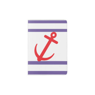 Anchor Blue Custom Passport Holder