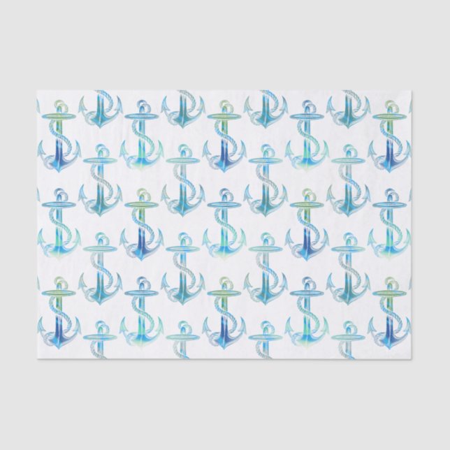 Anchor Blue Green Tissue Paper (Front)