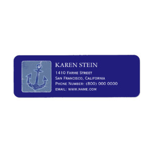 anchor blue nautical label