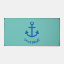 Anchor Blue Personalized Your Boat Name Mint Green