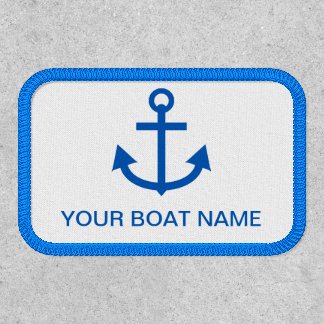 Anchor Blue Personalized Your Boat Name Patch