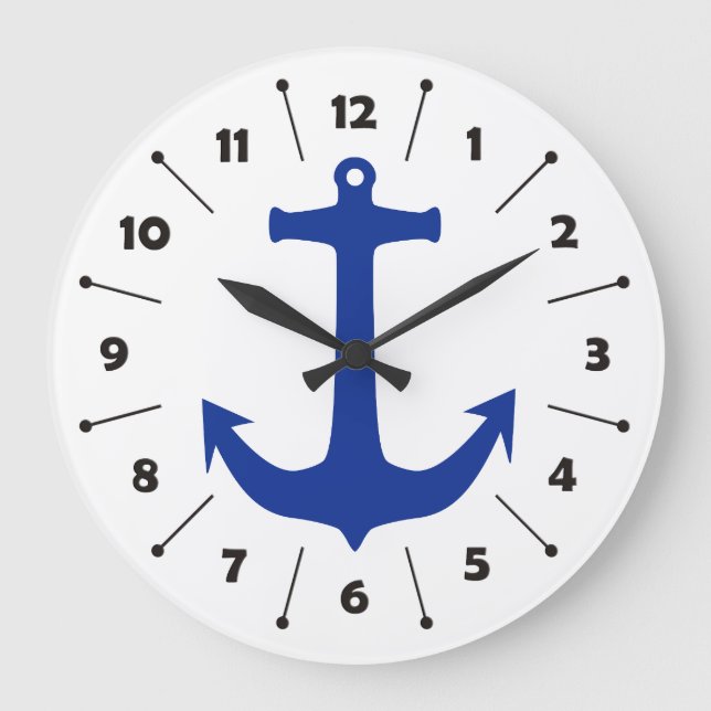 Anchor blue + your background & ideas large clock (Front)