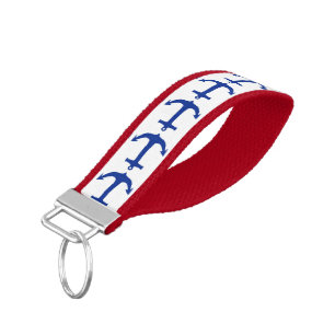 Anchor blue + your ideas wrist keychain