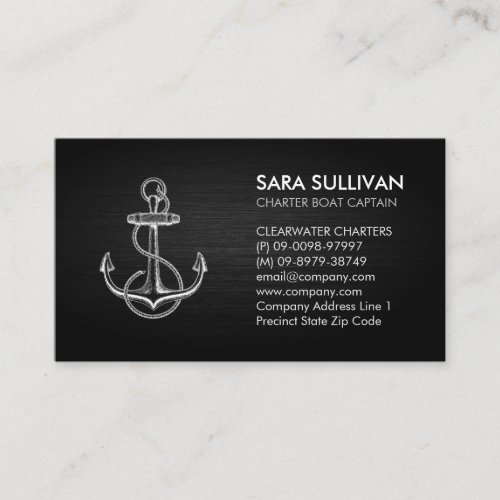 Anchor Boat Charter Fishing Business Card